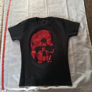 Rammstein Black Skull Graphic Women's T-Shirt